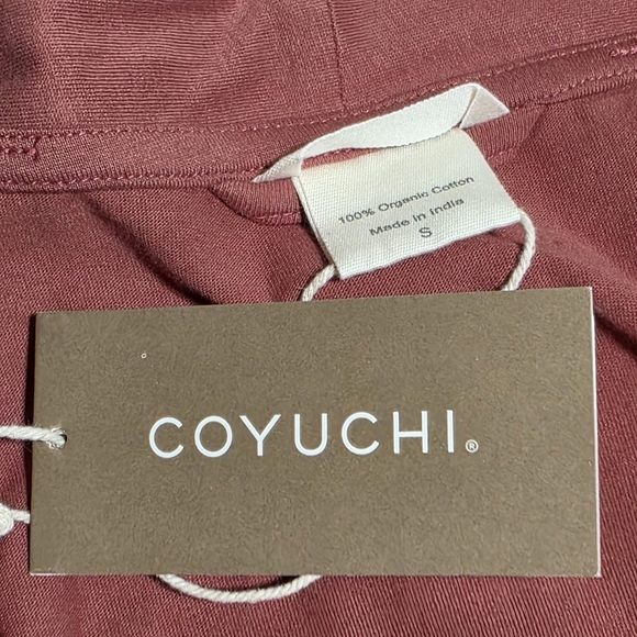 NWT COYUCHI 100% ORGANIC COTTON SHORT ROBE ROSEHIP SZ S - Picture 12 of 12
